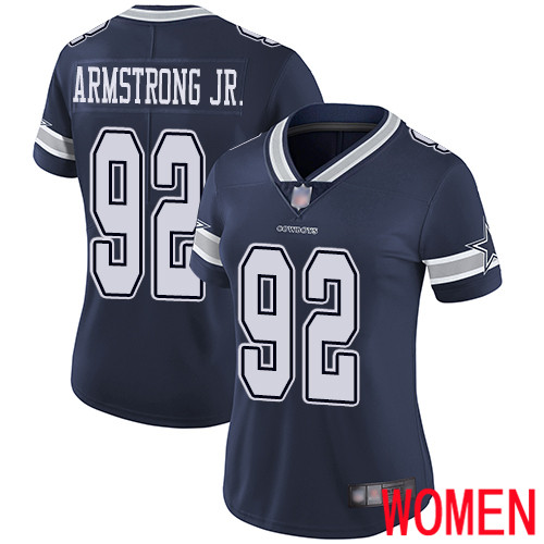 Women Dallas Cowboys Limited Navy Blue Dorance Armstrong Jr. Home 92 Vapor Untouchable NFL Jersey
